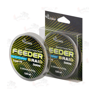 Шнур плетеный ALLVEGA FEEDER BRAID #0.18 DG
